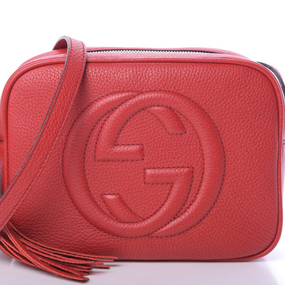 Gucci Pebbled Calfskin Small Soho Disco Bag Tabasco Red 8 of 14
