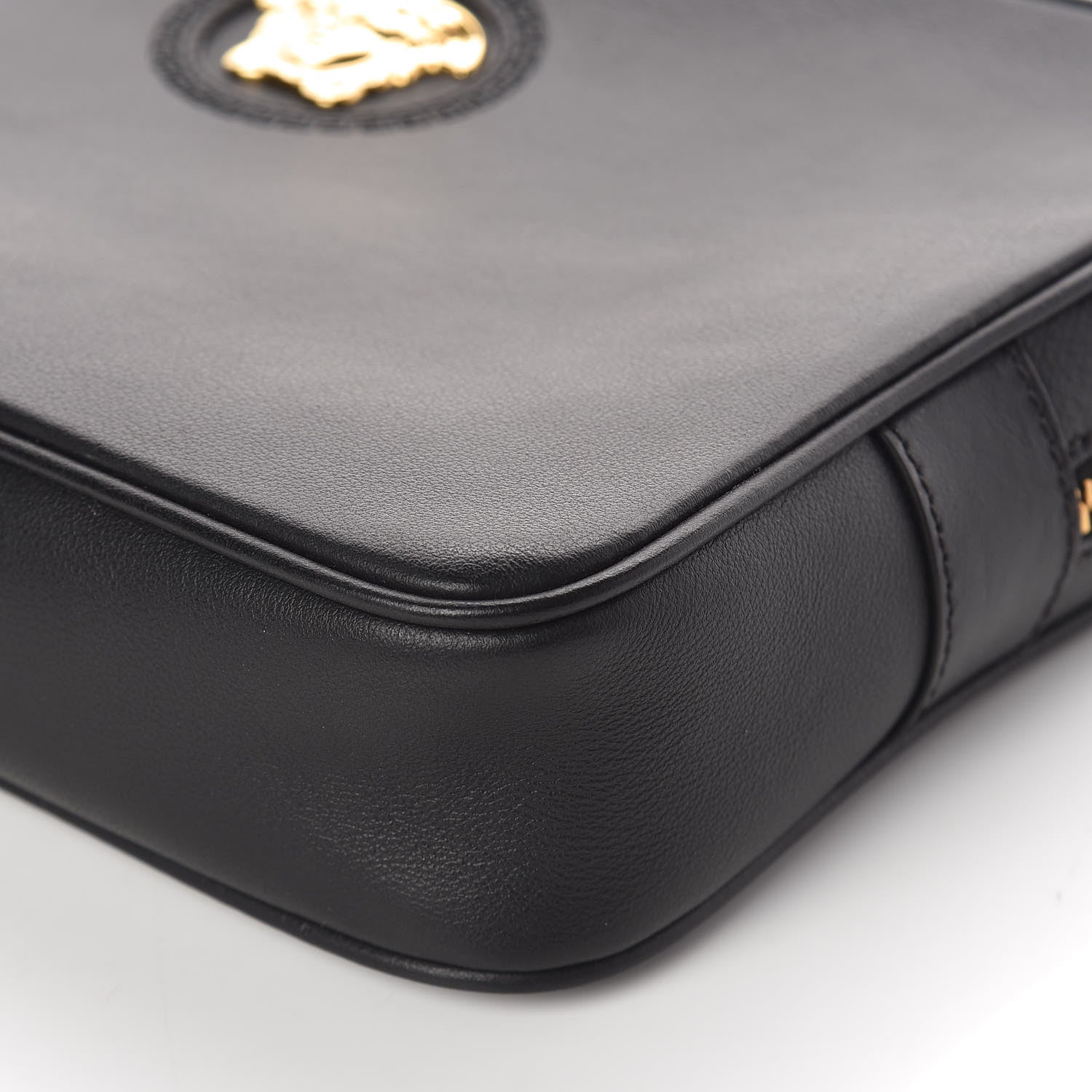 Versace Calfskin Medusa Head Wrist Pochette Black 8 of 8