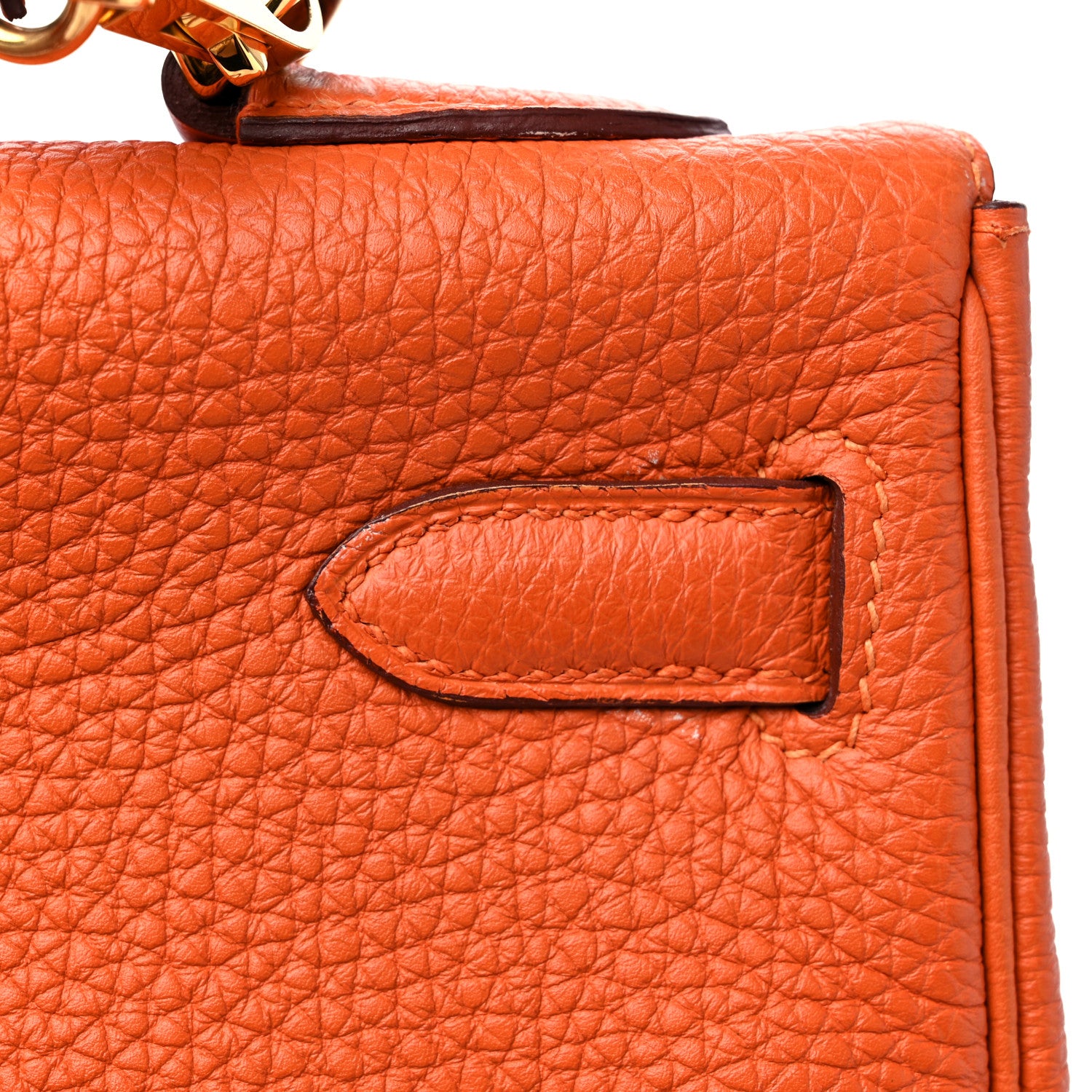 Hermes Togo Kelly Retourne 32 Orange 12 of 14