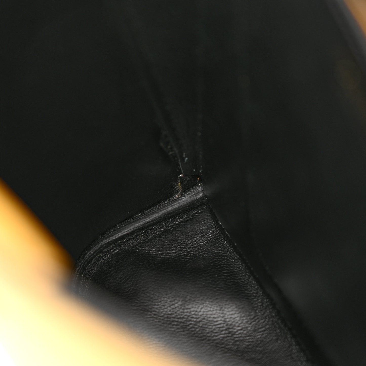 Saffiano Cuir Calfskin Medium Panier Bucket Bag Soleil Black