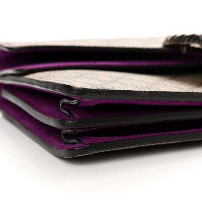 Gucci GG Supreme Monogram Suede Small Dionysus Shoulder Bag Purple 9 of 16