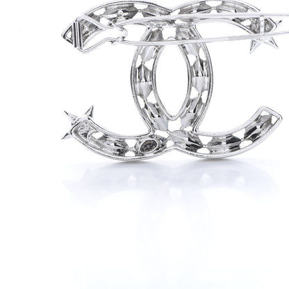 Chanel Crystal Starfall CC Hair Clip Silver 3 of 4