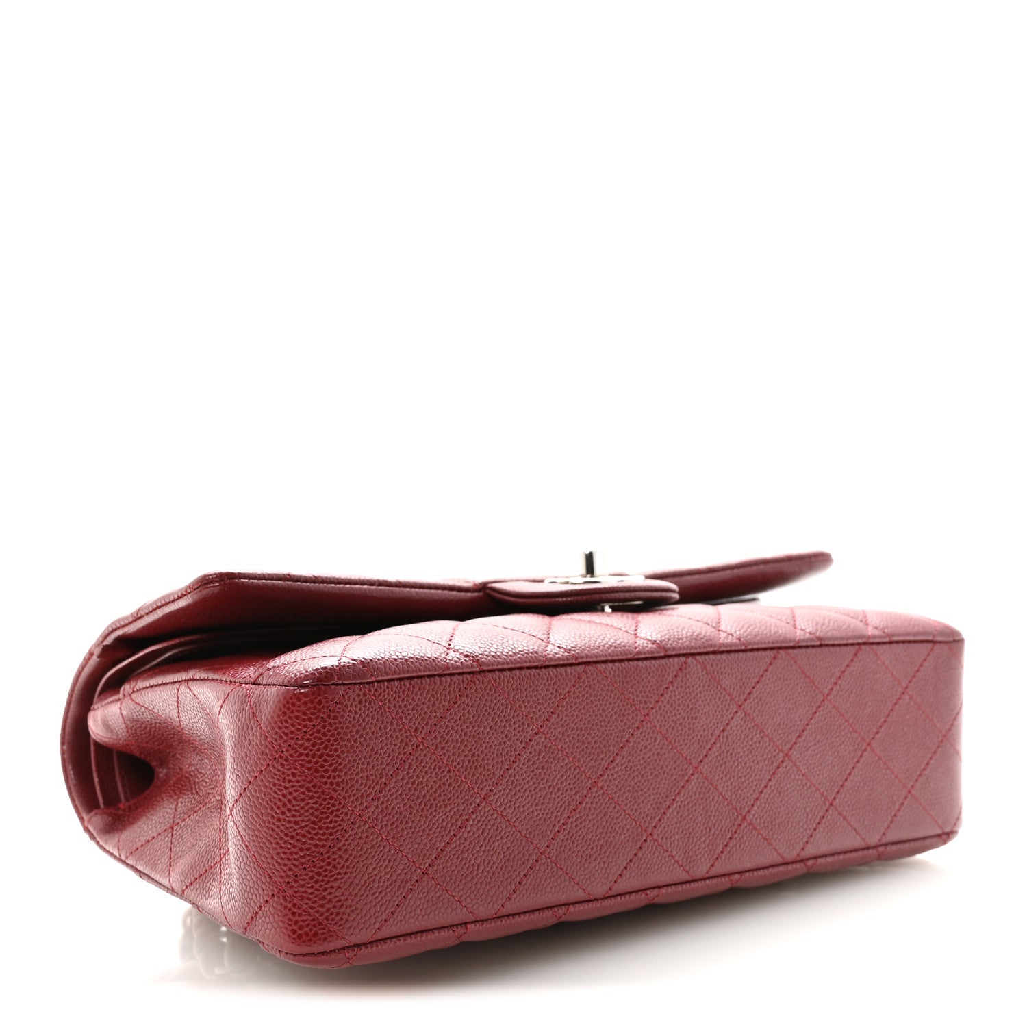 Chanel Caviar Quilted Medium Double Flap Burgundy 4 of 10