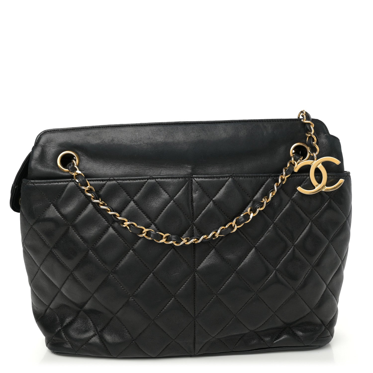 Chanel Lambskin Quilted Shoulder Bag Black 1 of 10