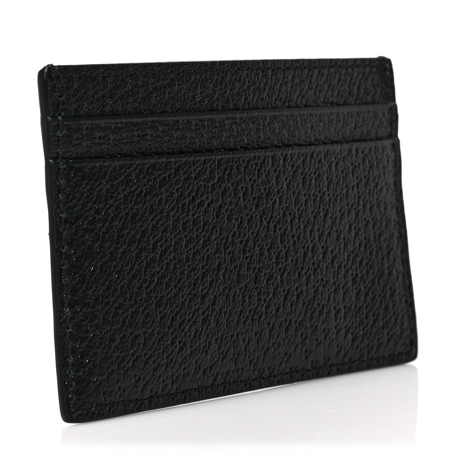 Gucci Pebbled Calfskin Animalier Card Holder Black 3 of 7