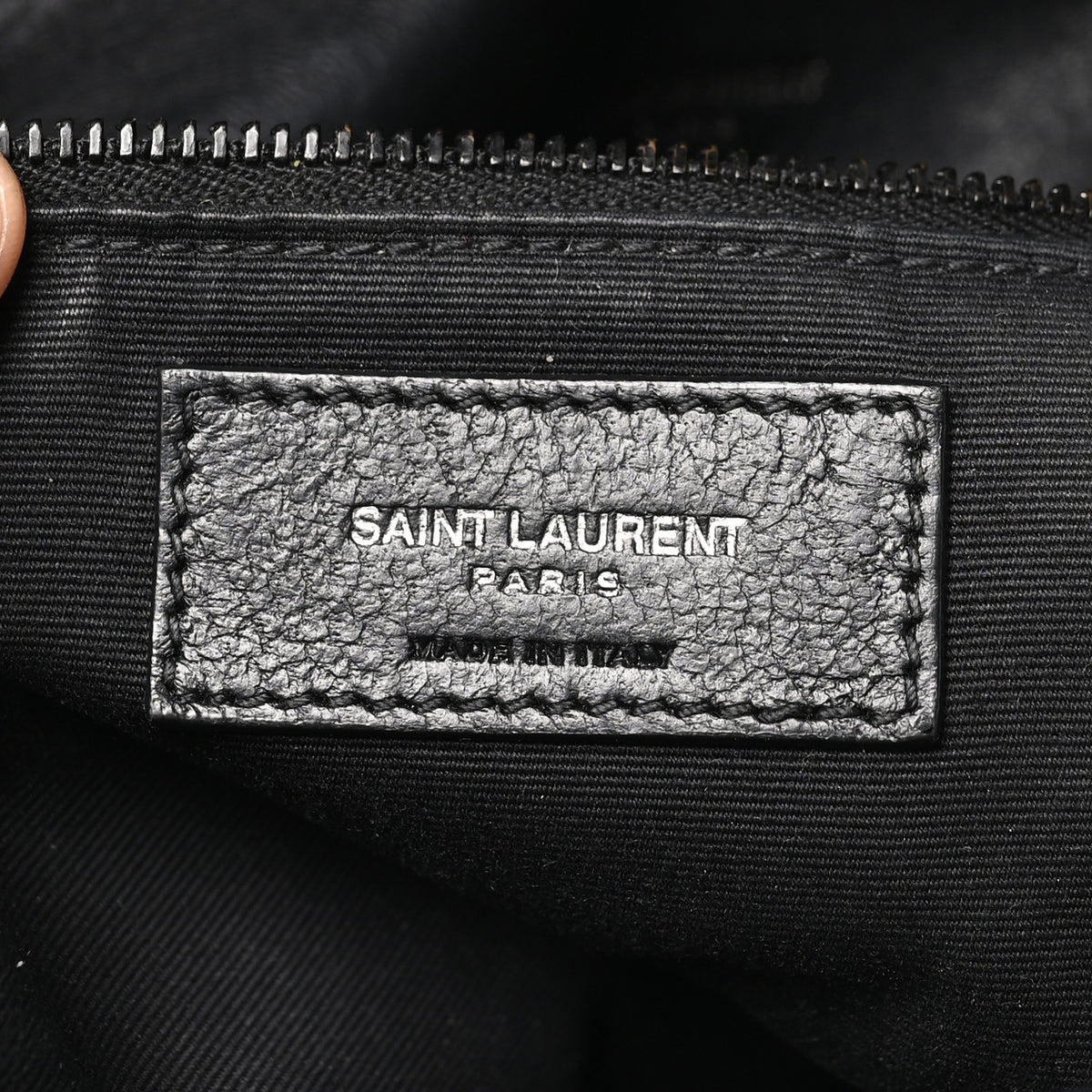 Saint Laurent Lambskin Quilted Monogram Monochrome Medium Loulou Puffer Chain Satchel Black 6 of 10