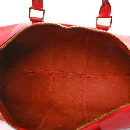 Louis Vuitton Epi Keepall 50 Castillan Red 5 of 15