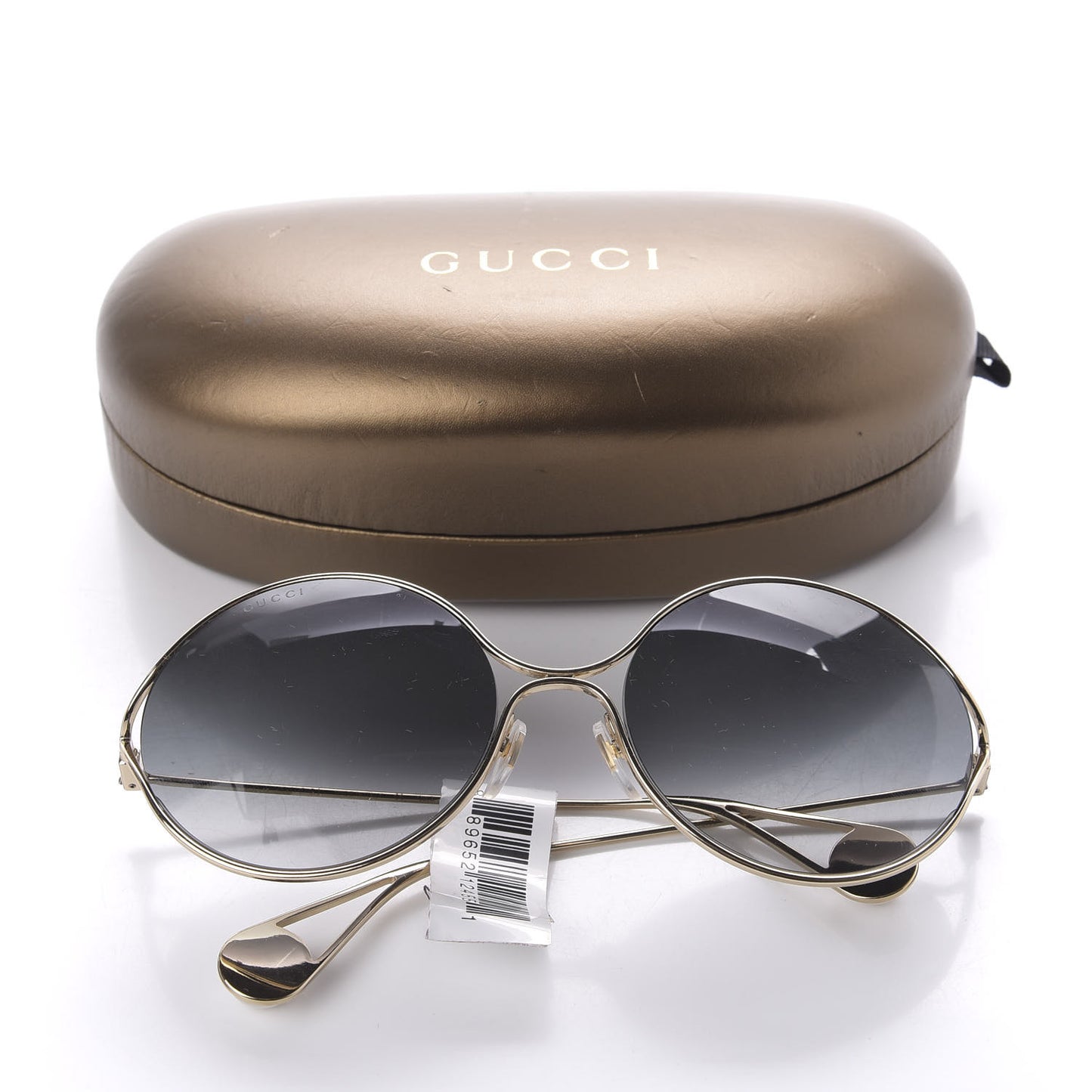 Round Pearl Tip Sunglasses GG0253S Gold
