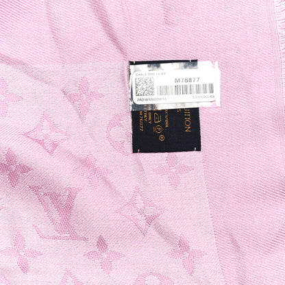 Louis Vuitton Silk Wool Monogram Shawl Lilas 5 of 5