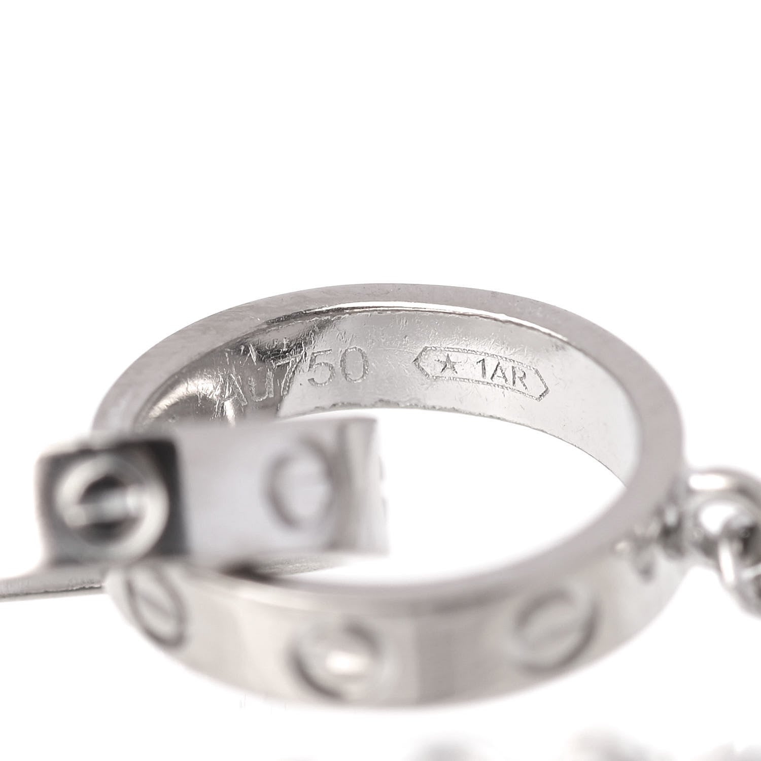 Cartier 18K White Gold Interlocking LOVE Bracelet 5 of 6