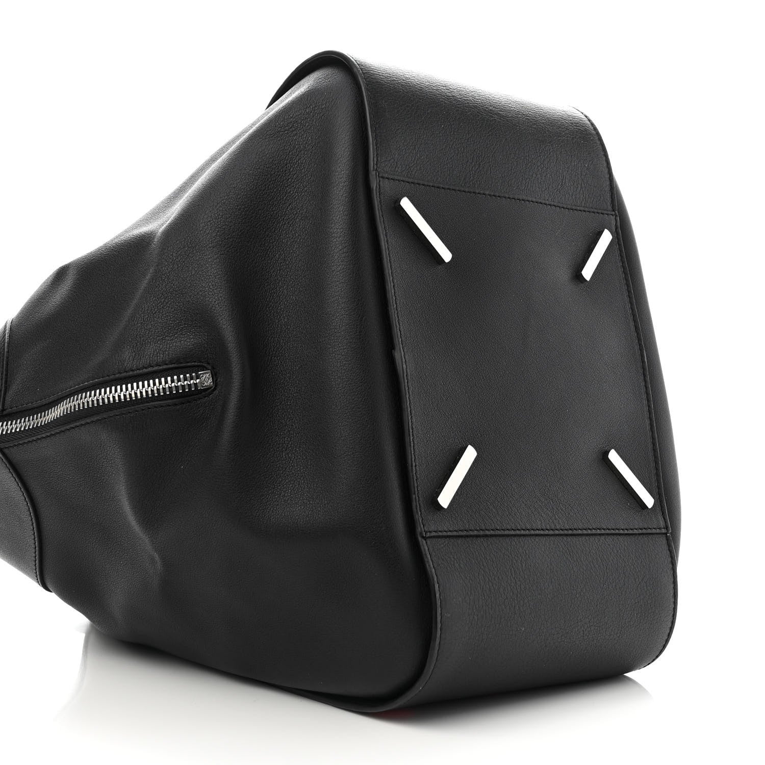 Loewe Calfskin Circle Medium Hammock Shoulder Bag Black Red 9 of 11