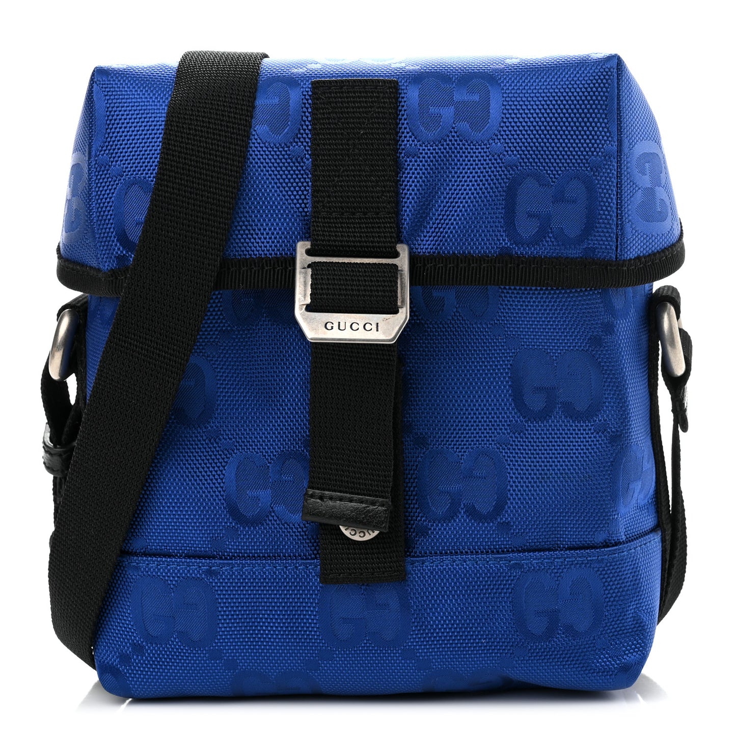 Econyl Nylon Monogram Off The Grid Messenger Bag Orient Blue Black
