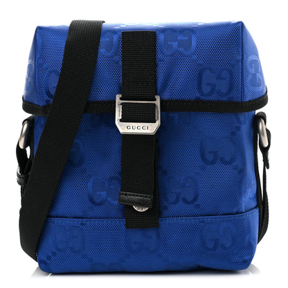Gucci Econyl Nylon Monogram Off The Grid Messenger Bag Orient Blue Black 1 of 11