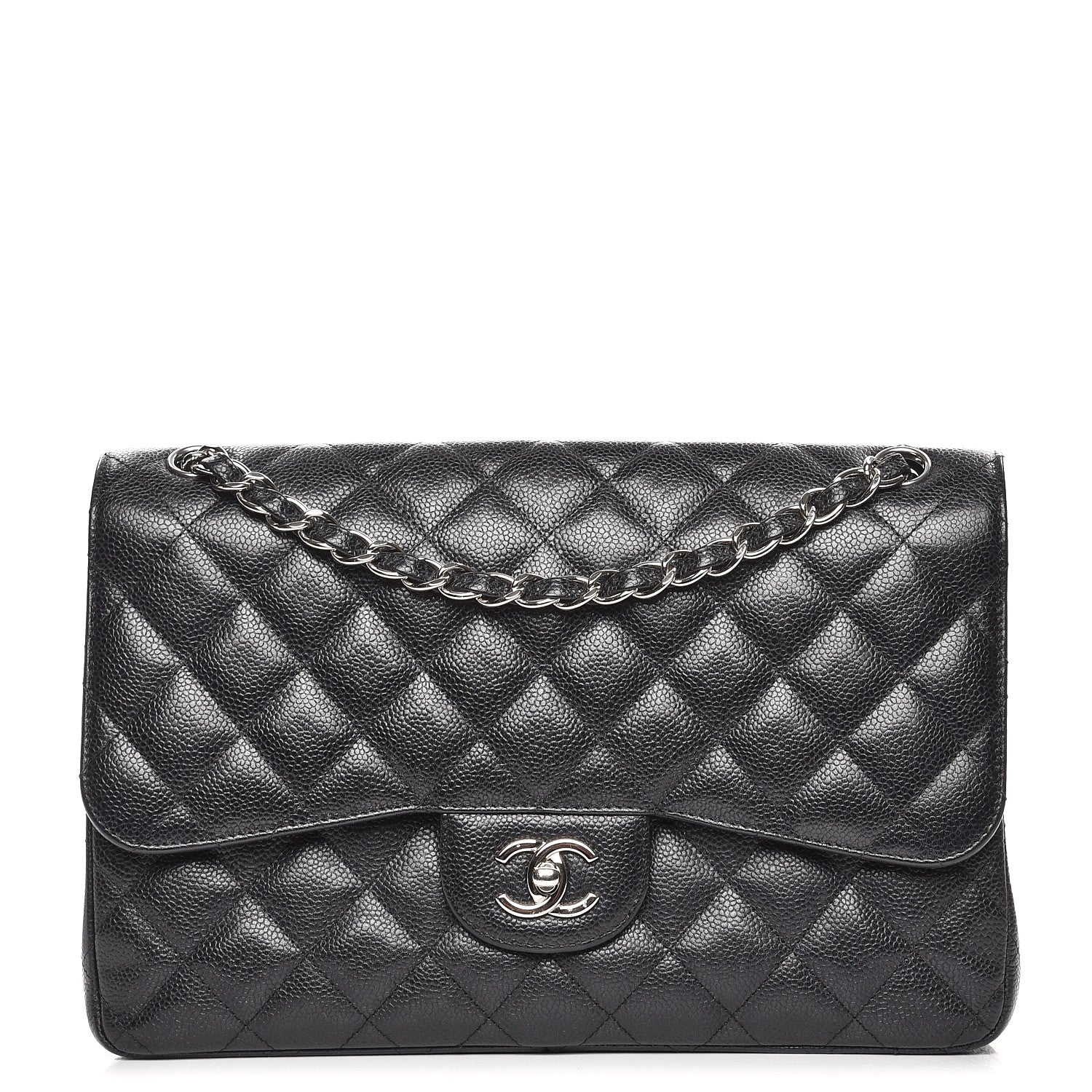 Chanel Caviar Quilted Jumbo Double Flap Black 1 of 14