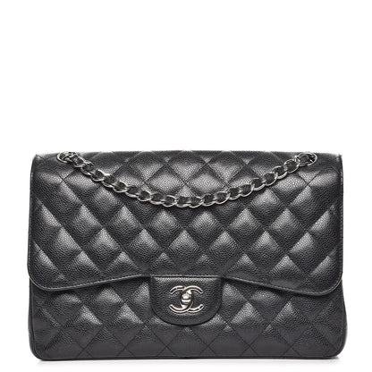 Chanel Caviar Quilted Jumbo Double Flap Black 1 of 14