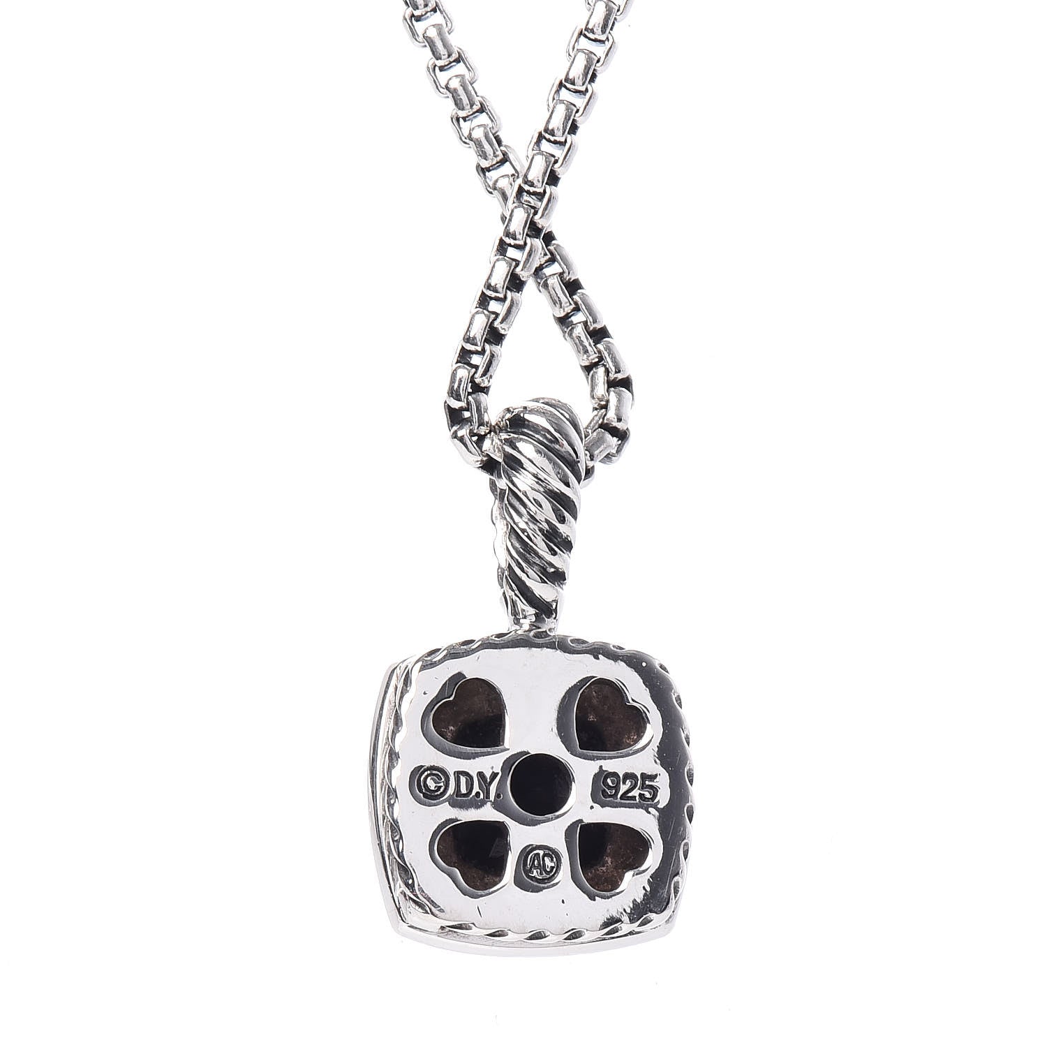 David Yurman Sterling Silver Diamond Black Onyx 7mm Petite Albion Necklace 5 of 6