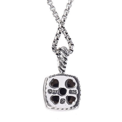 David Yurman Sterling Silver Diamond Black Onyx 7mm Petite Albion Necklace 5 of 6