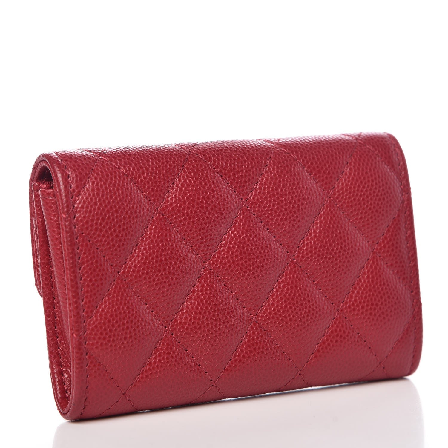 Chanel Caviar Quilted Flap Card Holder Pink 3 of 9
