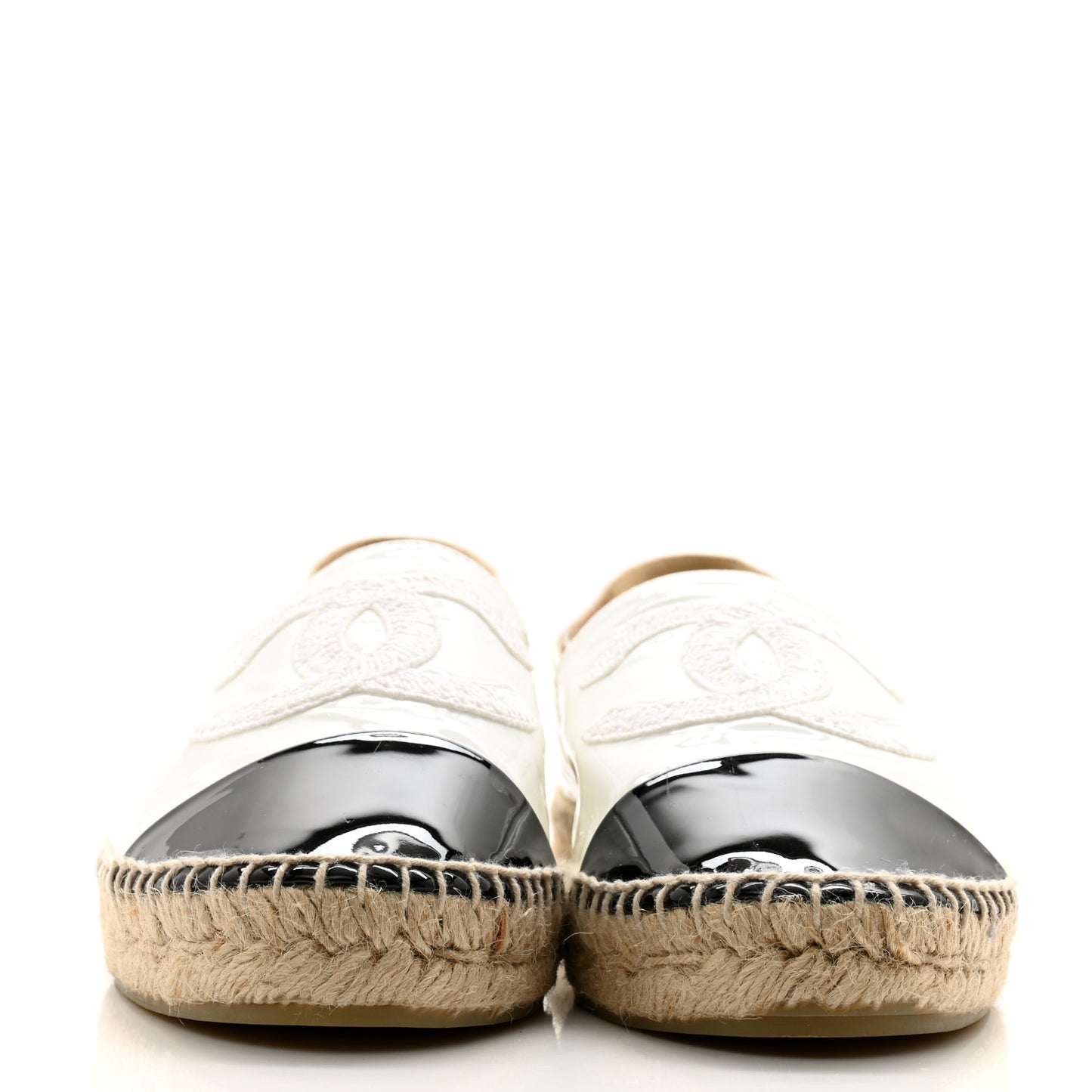 Patent CC Espadrilles 40 White Black