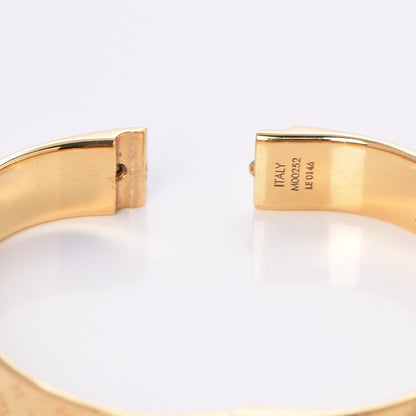Louis Vuitton Brass Monogram Nanogram Cuff M Gold 6 of 8