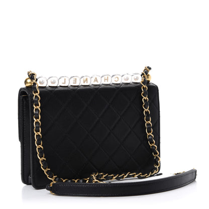 Chanel Lambskin Quilted Small Chic Pearls Flap Black 3 of 11