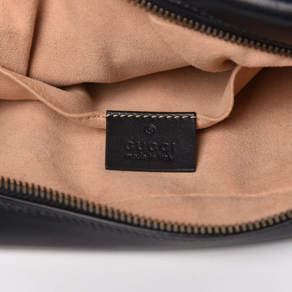 Gucci Calfskin Matelasse Small GG Marmont Chain Shoulder Bag Black 6 of 9