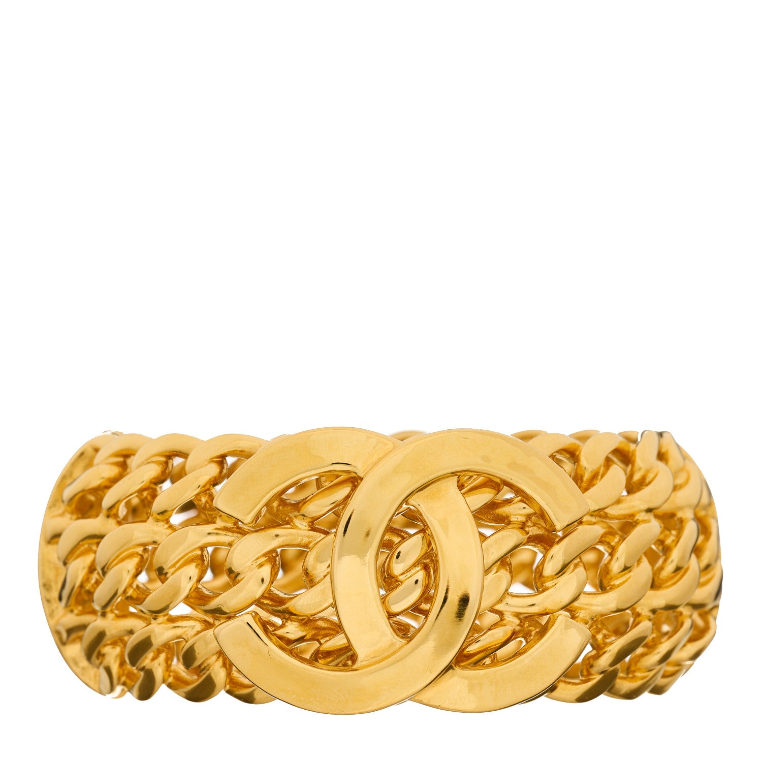 Chanel CC Chain Wide Bracelet Gold 1 of 4