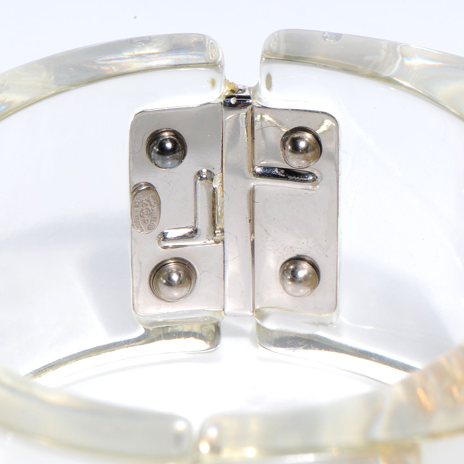 Chanel Lucite Crystal Cuff Transparent 3 of 5