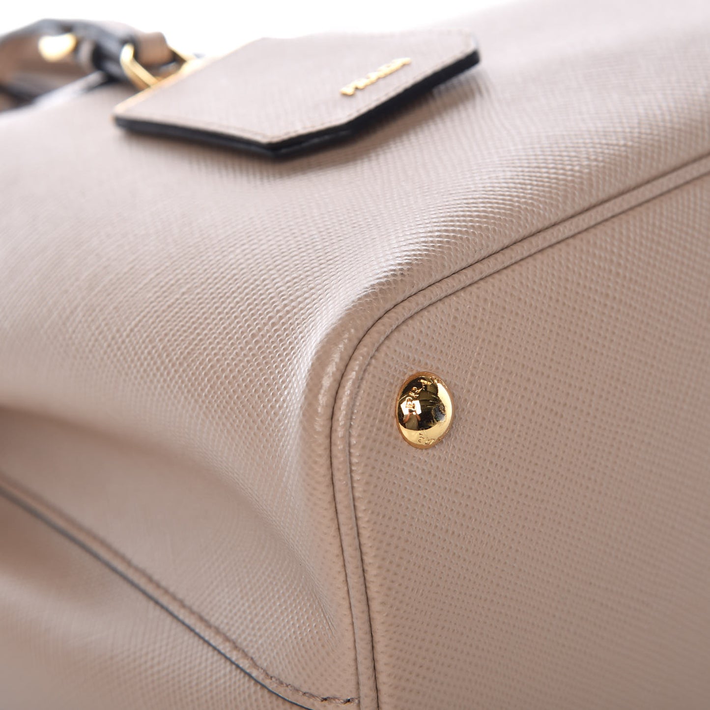 Saffiano Cuir Medium Double Bag Cammeo