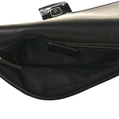 Fendi Recycled Nylon Vitello Grace Light Pequin Baguette Belt Pouch Black 4 of 7