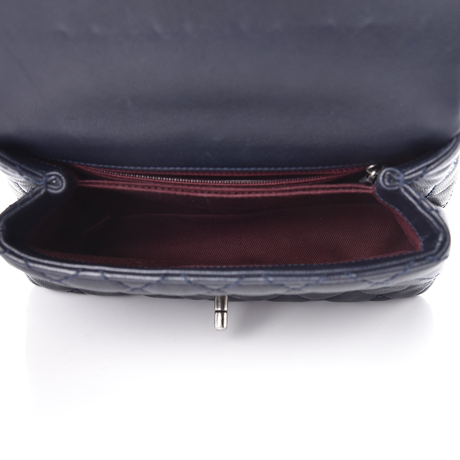 Chanel Caviar Quilted Mini Coco Handle Flap Navy Blue 5 of 10