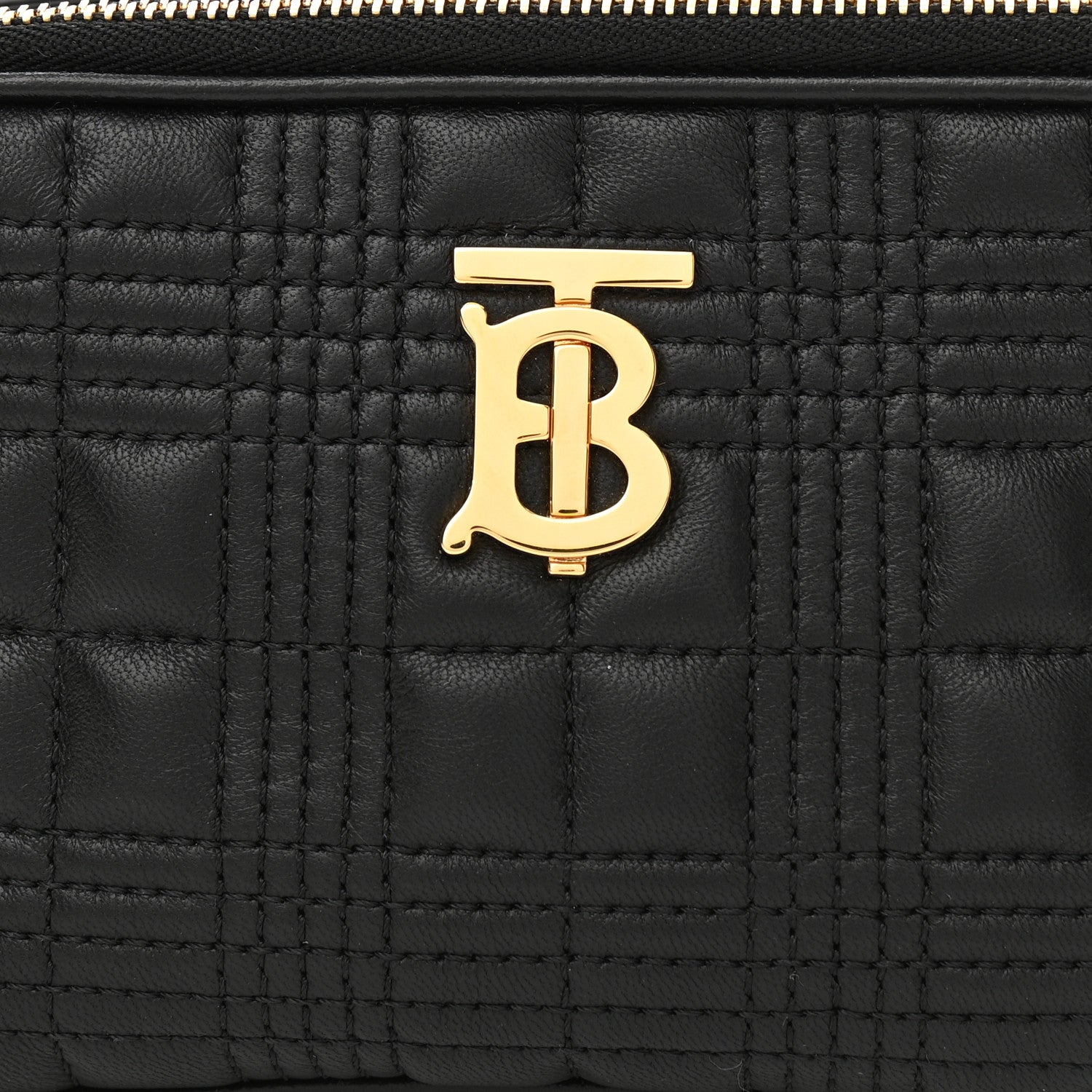 Burberry Lambskin Quilted Lola Convertible Camera Bag Black 8 of 10