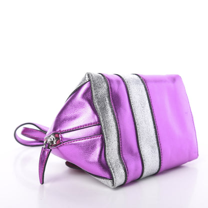 Gucci Metallic Calfskin Childrens Zoo Bee Bag Purple 3 of 7