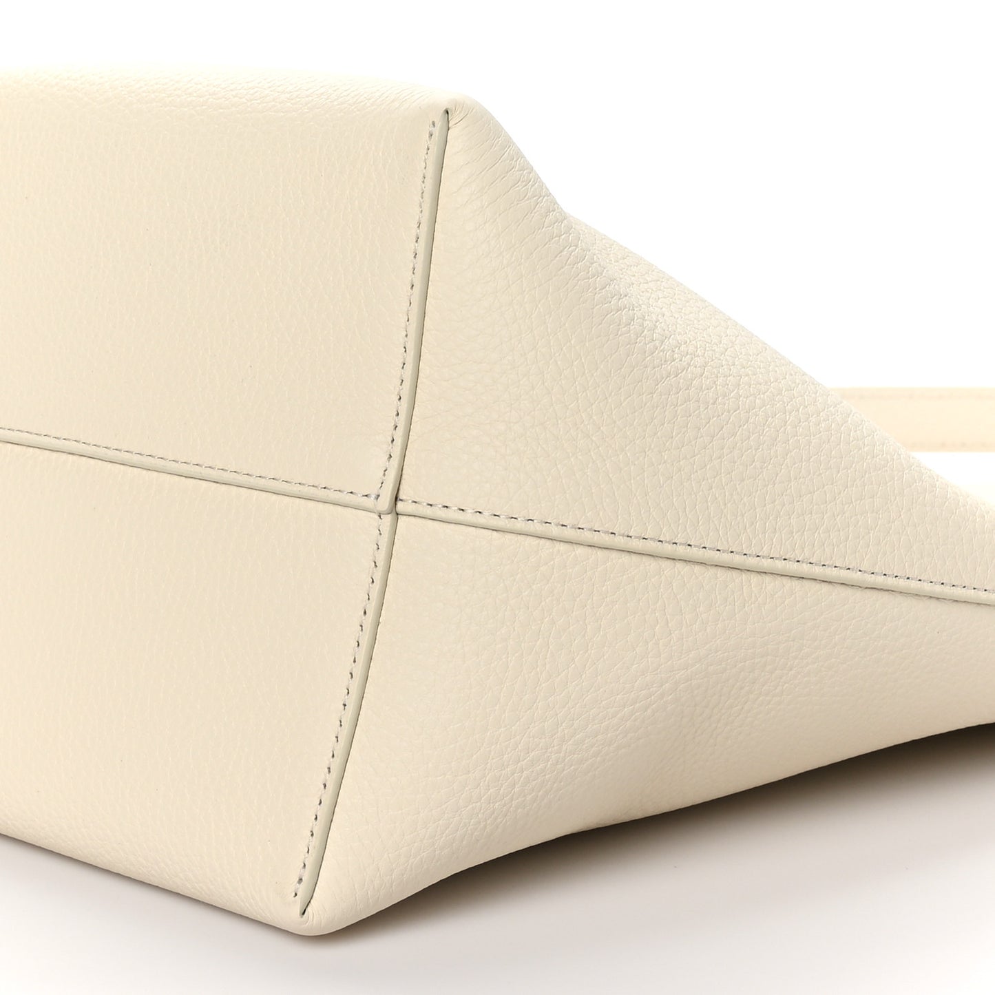 Grained Calfskin Medium N/S Park Tote Ivory