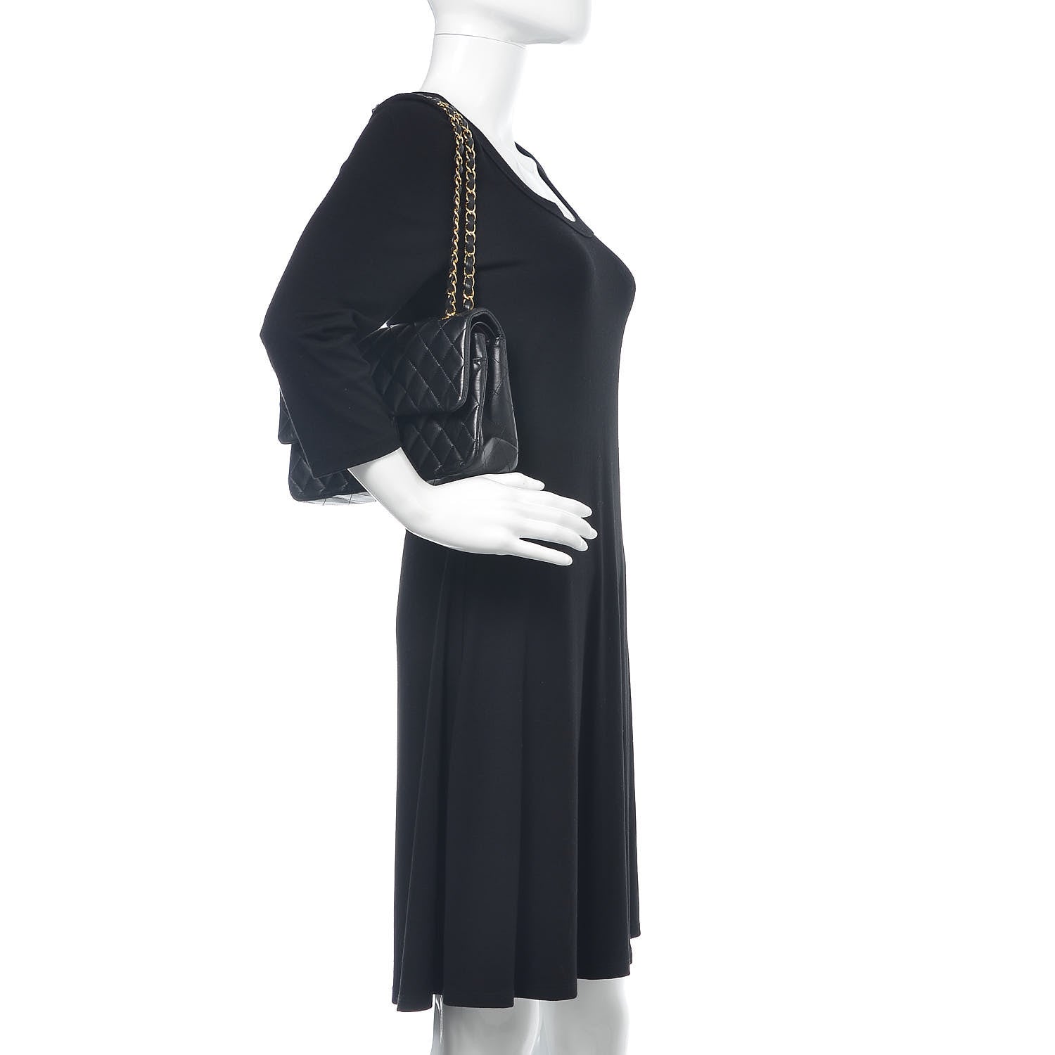 Chanel Lambskin Quilted Medium Double Flap Black 2 of 19
