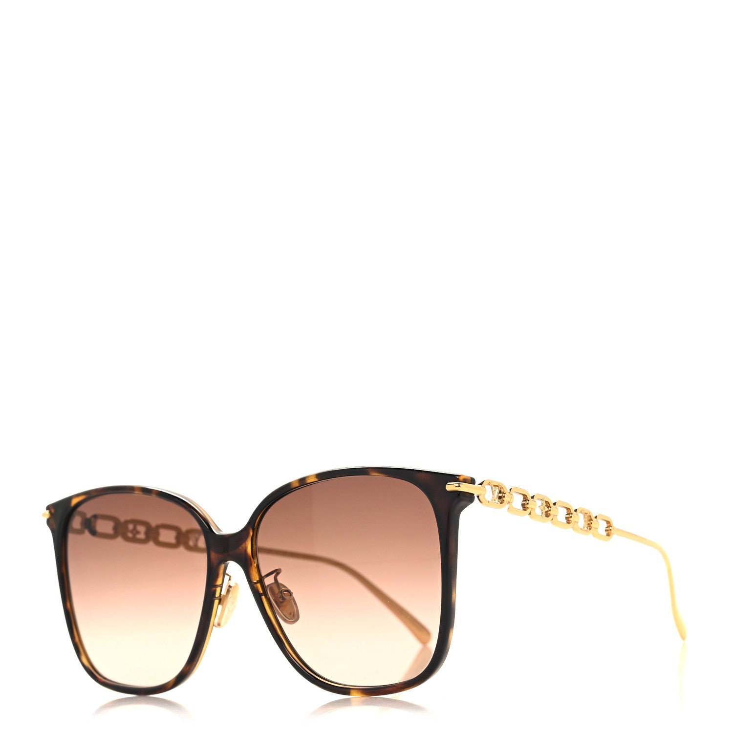 Louis Vuitton Acetate Metal My LV Two Chain Classique Square Z1945U Sunglasses Havana Brown 1 of 7