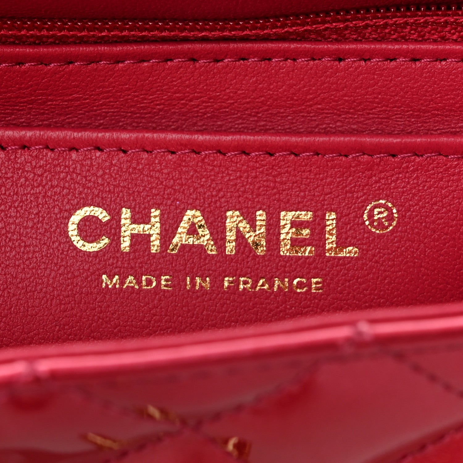 Chanel Shaded Patent Calfskin Quilted Mini Rectangular Flap Pink Dark Pink 6 of 12