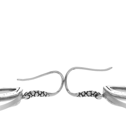 John Hardy Sterling Silver Mother of Pearl Dot Teardrop Earrings 3 of 4