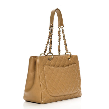 Chanel Caviar Quilted Grand Shopping Tote GST Beige 3 of 8