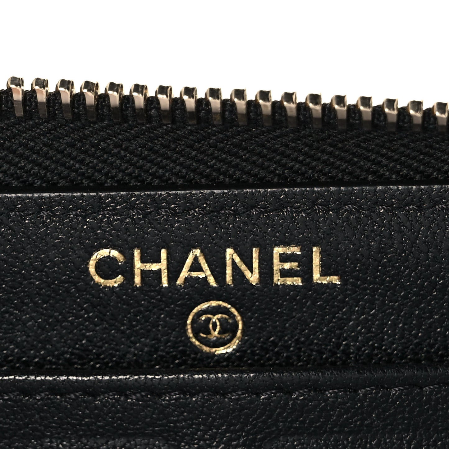 Sheepskin Quilted Mademoiselle Vintage Zip Around Wallet Black