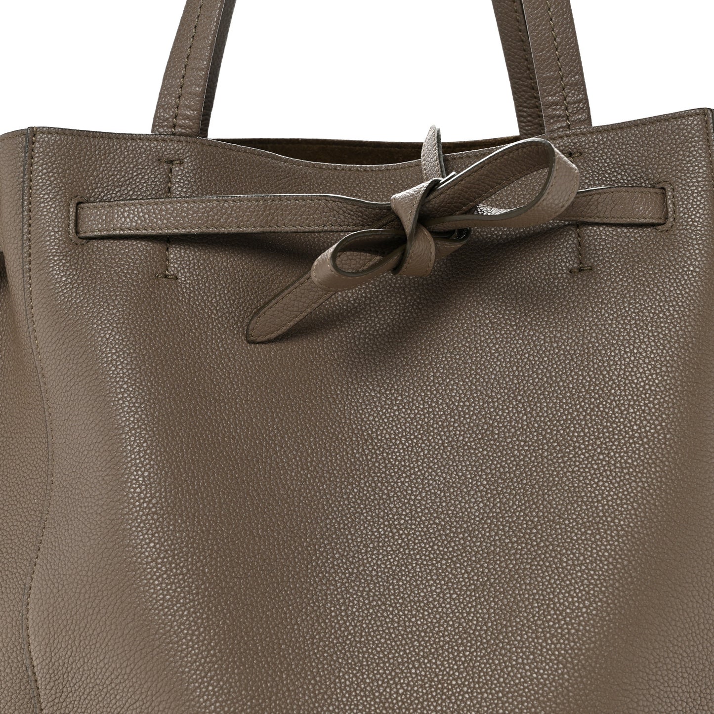 Soft Grained Calfskin Small Belt Cabas Phantom Taupe
