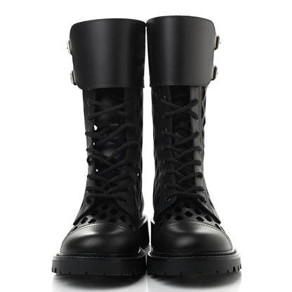 Christian Dior Matte Calfskin Womens D-Trap 30mm Tall Boots 37.5 Black 2 of 8