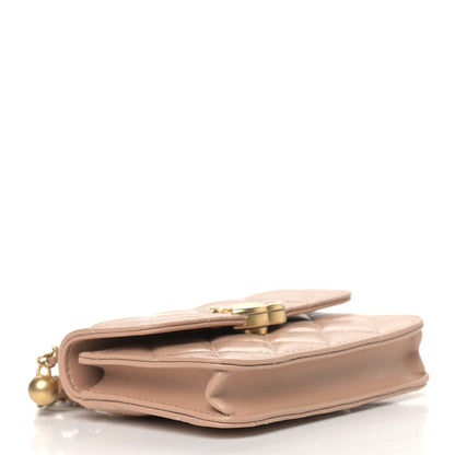 Chanel Calfskin Quilted Perfect Fit Coin Purse With Chain Beige 4 of 10