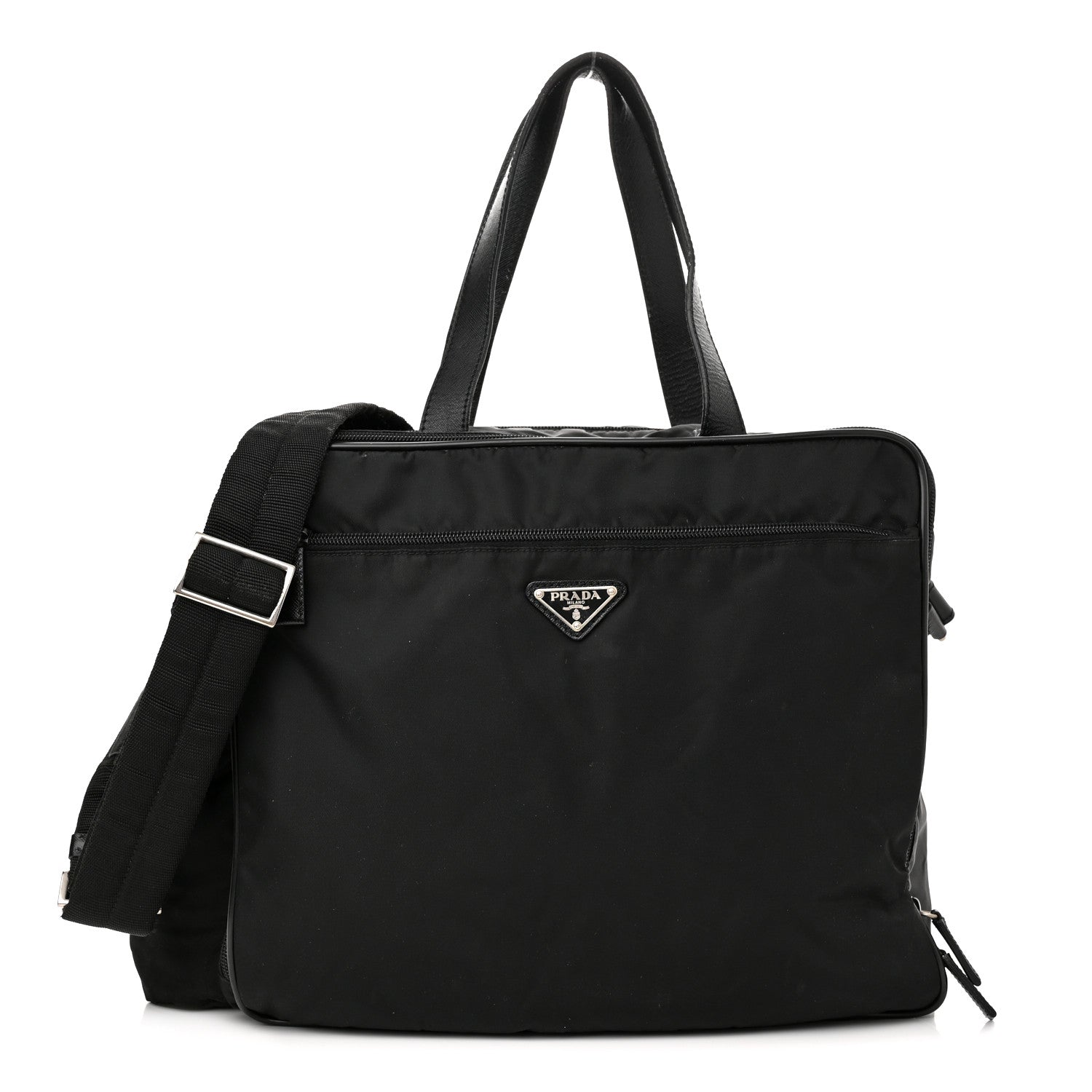 Prada Tessuto Nylon Travel Briefcase Black 1 of 18