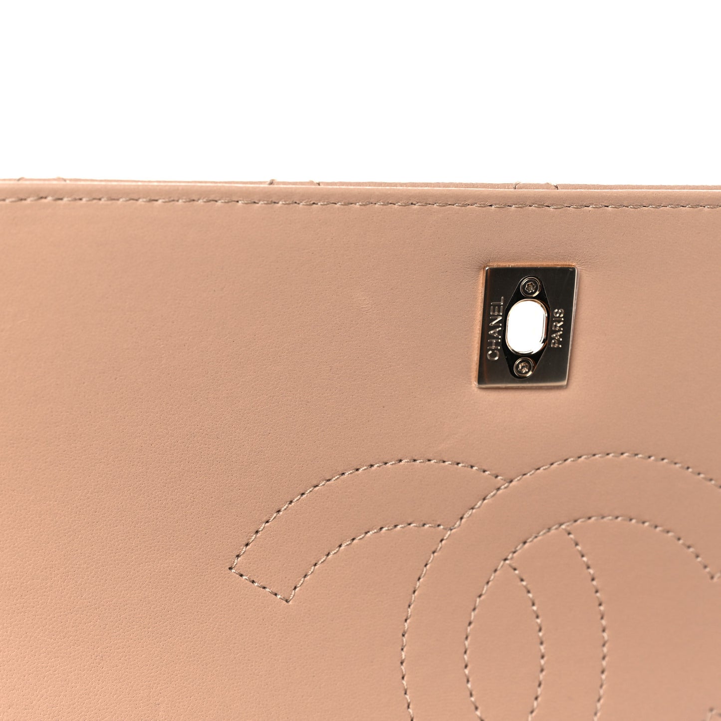 Lambskin Quilted Medium Trendy CC Flap Dual Handle Bag Beige
