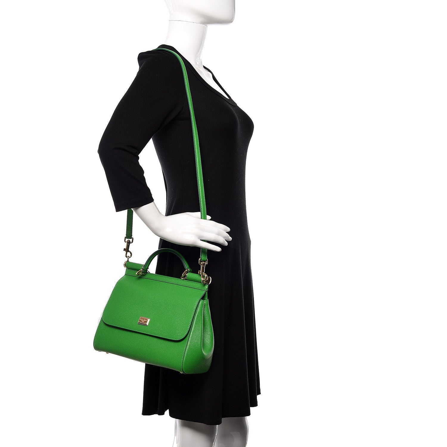 Dolce & Gabbana Dauphine Medium Miss Sicily Satchel Verde Chiaro 2 of 9