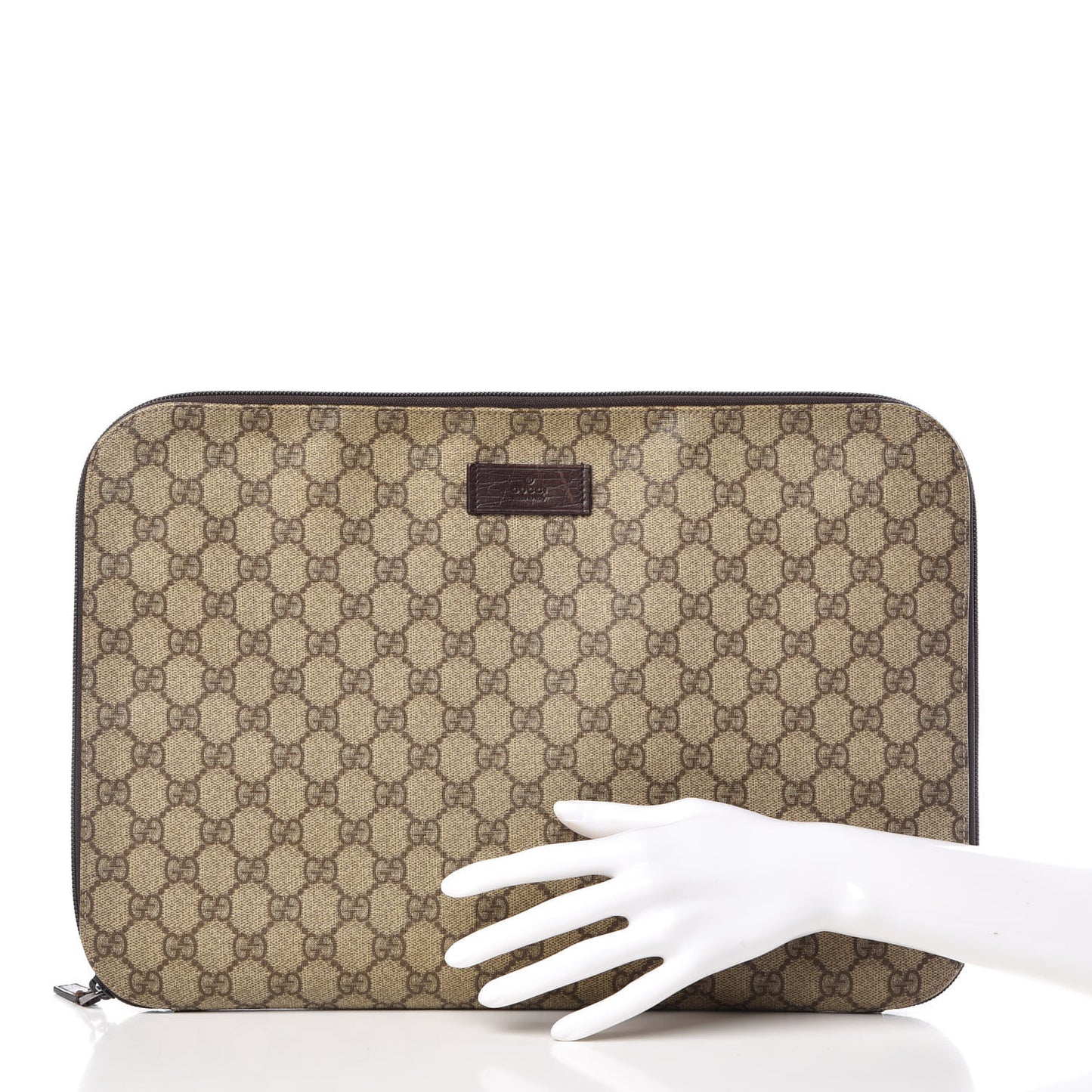 GG Plus Monogram Portfolio Brown