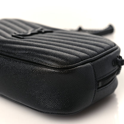 Saint Laurent Grain De Poudre Matelasse Monochrome Monogram Mini Lou Camera Bag Black 9 of 9