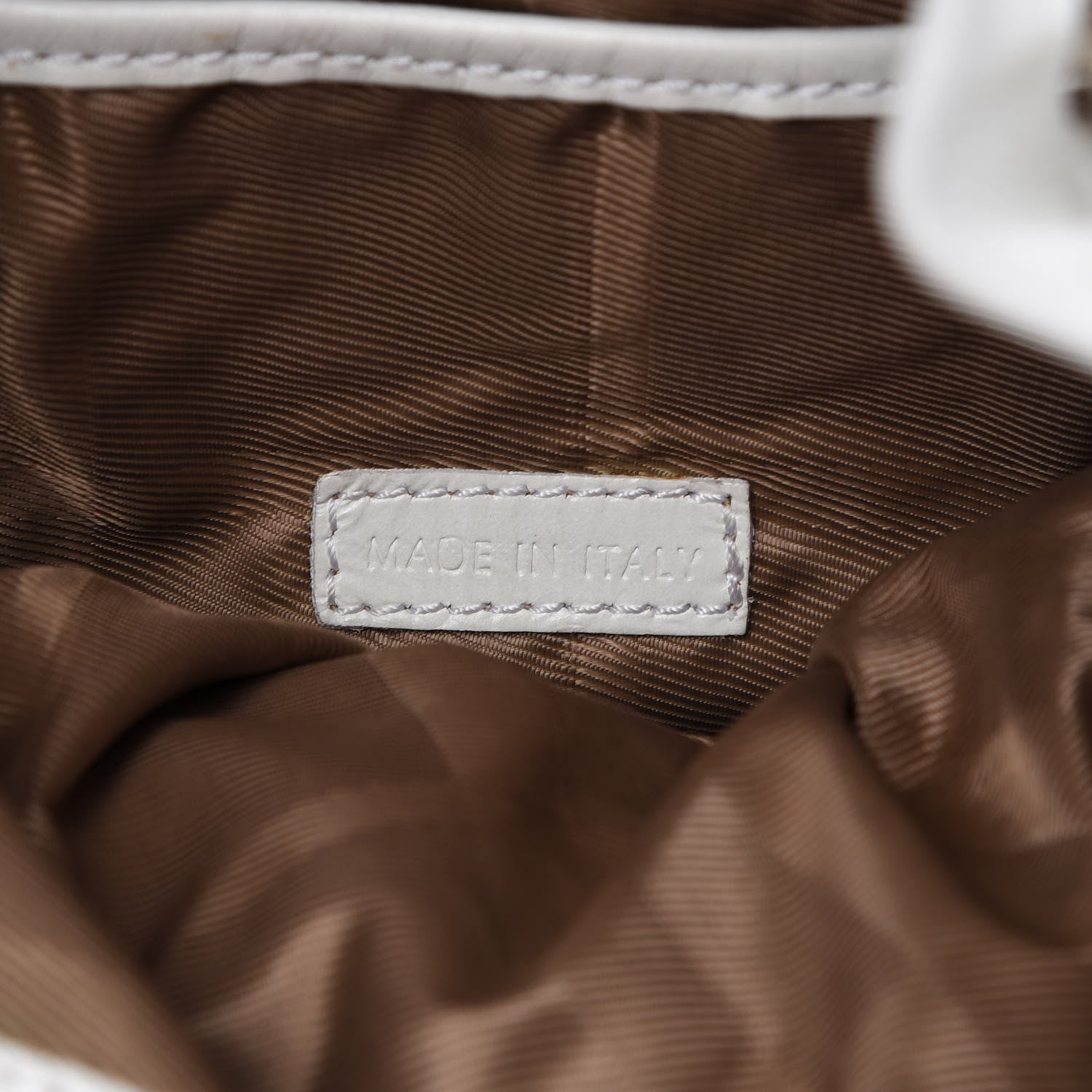 Burberry Calfskin Quilted Bucket Shoulder Bag White 6 of 18