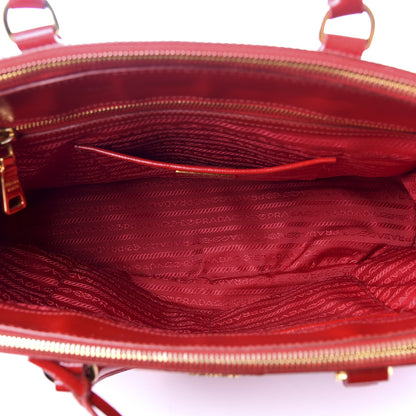 Prada Saffiano Vernice Medium Galleria Double Zip Tote Rosso 4 of 8